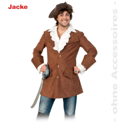 Fasching Captain Marco Pirat Long Jacke Gr. L