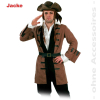 Fasching Captain Henry Piraten Jacke lang mit Gürtel Gr. XL
