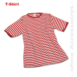 Fasching Ringel T-Shirt rot/weiß Gr. L