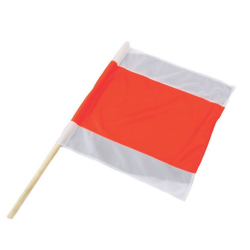 Warnflagge Flagge Warnfahne Fahne orange/weiss Schneepflug