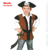 Fasching Karneval Kostüm  Kinder Piraten Weste Pirat Weste Gr.128