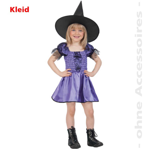 Fasching Hexlein kleine Hexe Halloween Kleid Größe 128