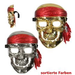 Fasching Halloween Piratenmaske Piraten Totenkopf Maske...