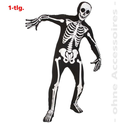 Fasching Skelett Anzug Kostüm Größe M Halloween