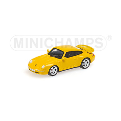 MINICHAMPS Porsche 911 Turbo gelb Modellauto 1:87