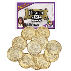 Fasching Piratengold Dekoration 12 Münzen