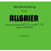 Betriebsanleitung Allgaier Schlepper A 111