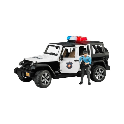 Bruder Jeep Wrangler Polizei mit Polizist und Ausstattung 02526