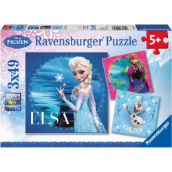 Ravensburger Puzzle Frozen Elsa Anna Olaf 3x 49 Teile