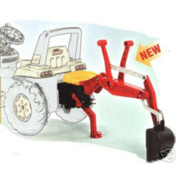 Rolly Toys Heckbagger rot für Unimog Traktor...
