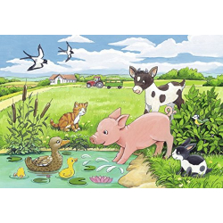 Ravensburger Puzzle: Tierkinder auf dem Land  2x12 Teile