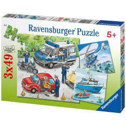 Ravensburger Puzzle Polizeieinsatz 3x49 Teile 09221