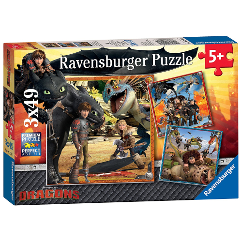 Ravensburger Puzzle Dragons Drachenreiter 3x49 Teile