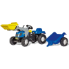 Rolly Toys rollyKid Traktor New Holland TVT 190 mit Anhänger + Lader 023929