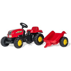 Rolly Toys Traktor rollyKid mit Anhänger rot 012121