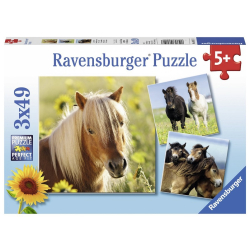 Ravensburger Puzzle Liebe Pferde 3x49