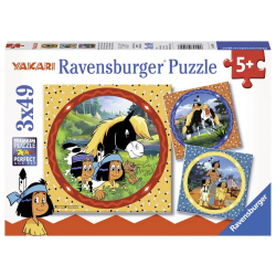 Ravensburger Puzzle Yakari, der tapfere Indianer 3x49