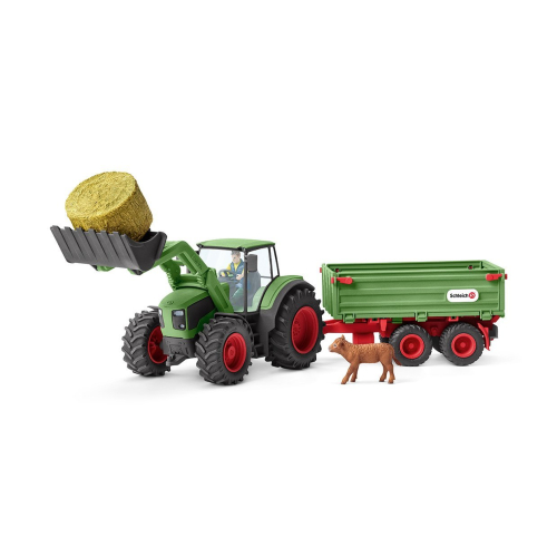 Schleich Bauernhof Traktor mit Anhänger 42379
