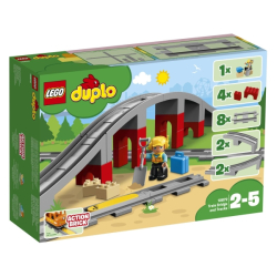 LEGO DUPLO Eisenbahnbrücke und Zug Schienen 10872