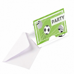 Einladungskarten Klicker Party Fußball 8 Stück