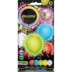 illooms LED Ballons Color Mix 5er Pack
