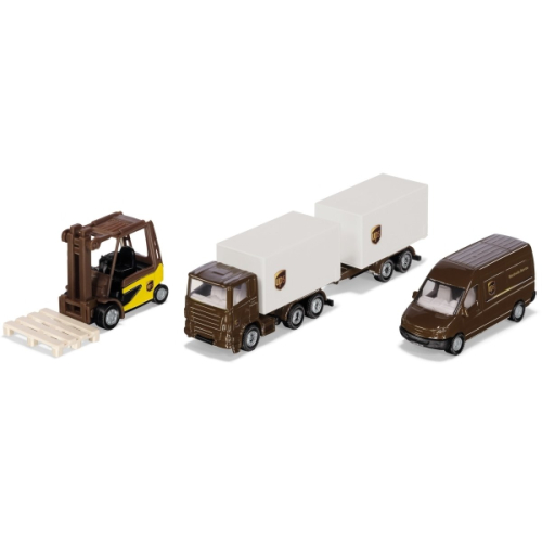 Siku UPS Logistik Set LKW Stapler Transporter 6324