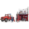 Bruder bworld Feuerwehrstation mit Land Rover Defender 62701