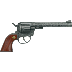 Fasching Buntline Pistole mit Holzgriff 12er