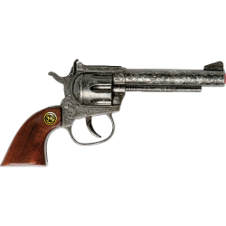 Fasching Pistole Sheriff mit Holzgriff 100-Schuss 17,5cm