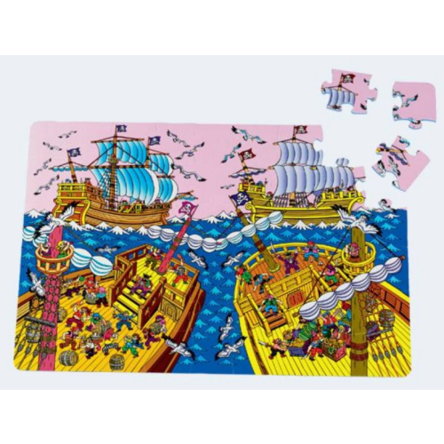 Puzzle Spielmatte Piraten 60x90cm 6 Matten 54 Teile
