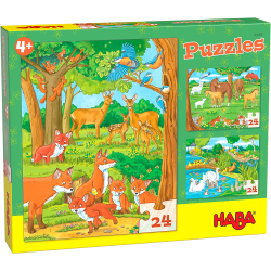 HABA Puzzles Tierfamilien ab 4 Jahre 24 Teile