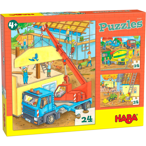 HABA Puzzles Auf der Baustelle ab 4 Jahre 24 Teile