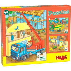 HABA Puzzles Auf der Baustelle ab 4 Jahre 24 Teile