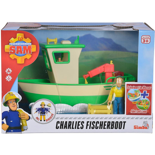 Simba Feuerwehrmann Sam Charlies Fischerboot mit Figur