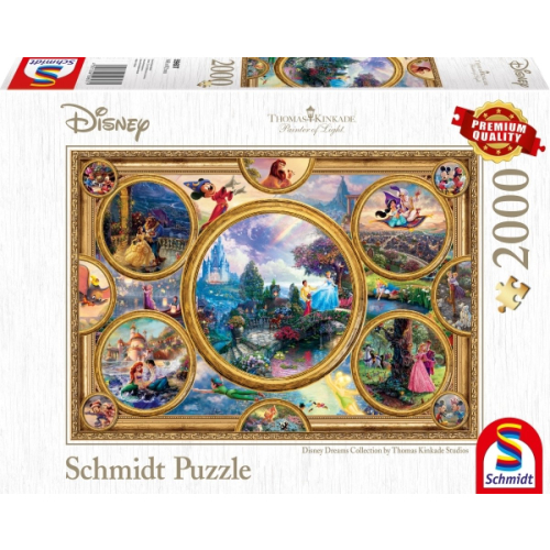 Schmidt Puzzle Kinkade Disney Dreams 2000 Teile