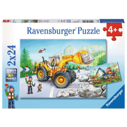 Ravensburger Puzzle Bagger und Waldtraktor 2x24Teile