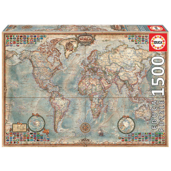 Educa Puzzle politische Weltkarte 1500 Teile