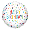 Amscan Folienballon Happy Birthday Konfetti