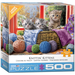 Puzzle Strickende Kätzchen 500 Teile