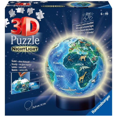 Ravensburger 3D Puzzleball Erde Nachtlicht