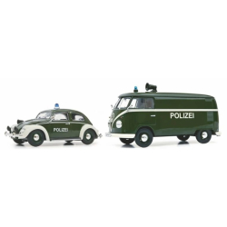 Schuco Polizei Set VW Käfer + VW T1