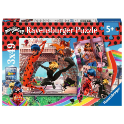 Ravensburger Puzzle Ladybug und Cat Noir 3x49 Teile
