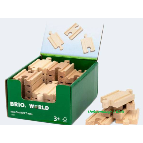 BRIO gerades Gleis Schiene 1/4 für Brio Holz Zug 1 Stück
