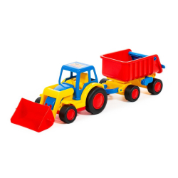 Basics Traktor mit Schaufel + Hänger Sandkasten