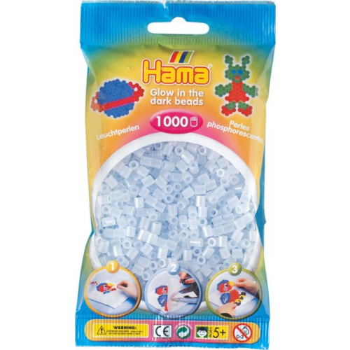 Hama Bügelperlen Midi - Leuchtblau 1000 Perlen 207-57