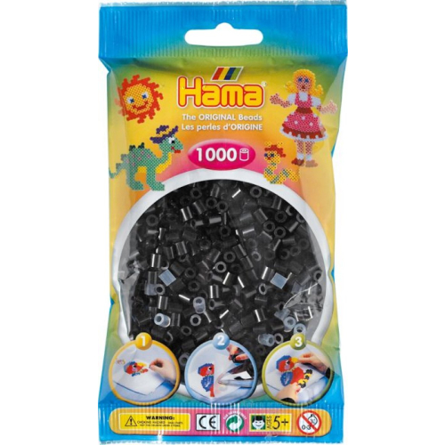 Hama Bügelperlen schwarz 1000 Perlen 207-18