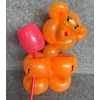 Ballonkreation Glücksbärchen mit Tulpe Ja mit Bemalung