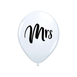 Qualatex Hochzeitsballon Mrs 11 Rundballone 25 Stück