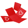 Geschenkbox Surprise Box - Rot mit Herz