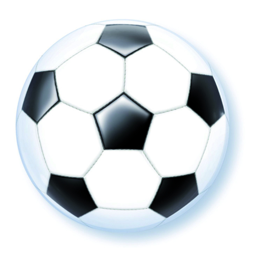 Single Bubble Balloon 22" Fußball / Soccerball